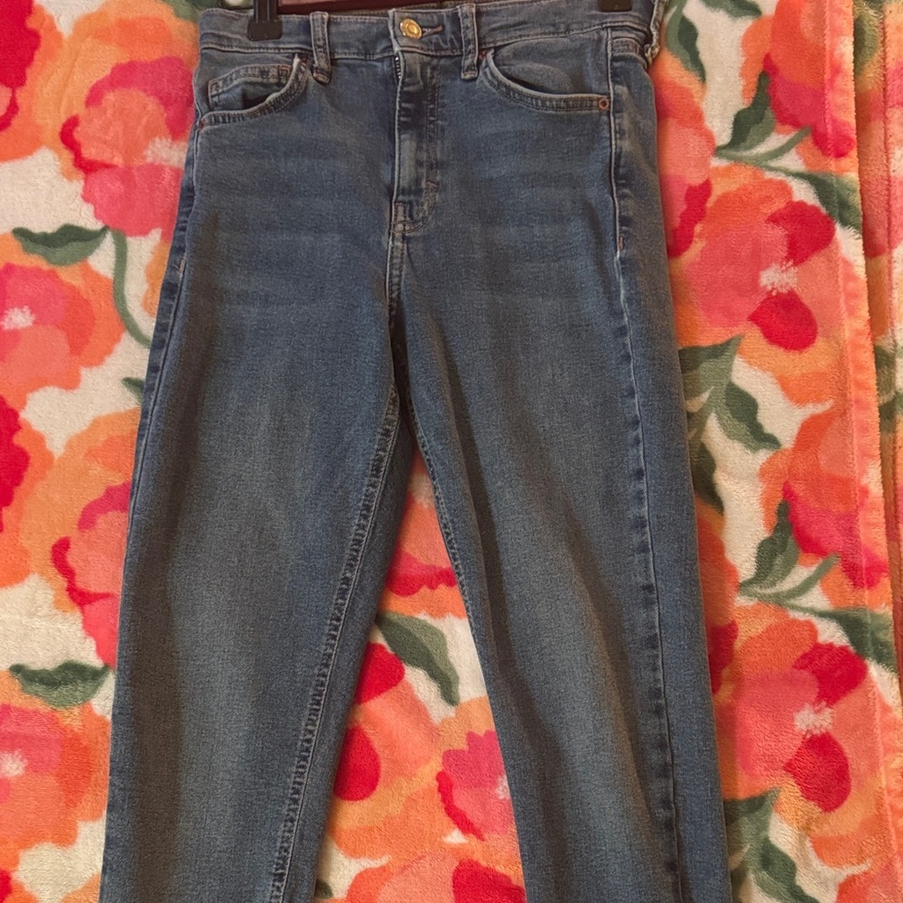 Topshop “Jamie” Blue Skinny Jeans